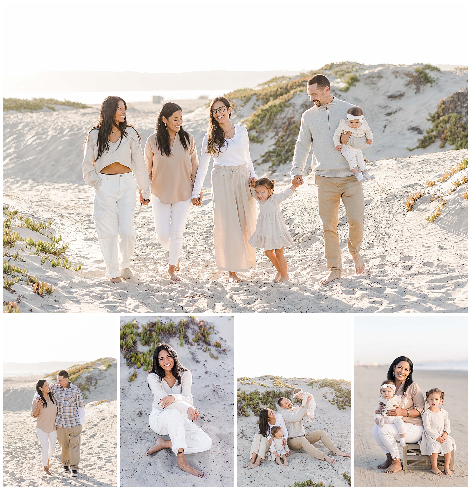Glowy Coronado Beach Family Photo Session