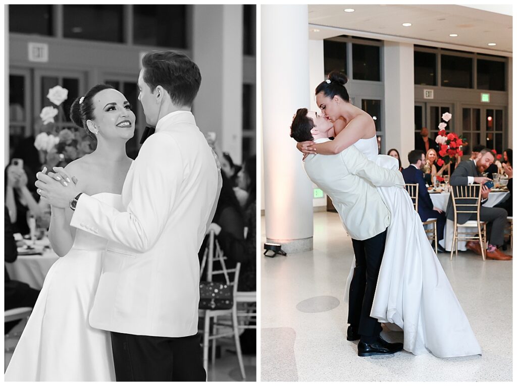 first dance at a Museum of Contemporary Art San Diego wedding