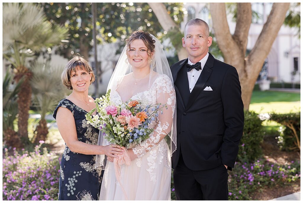Bride with parents