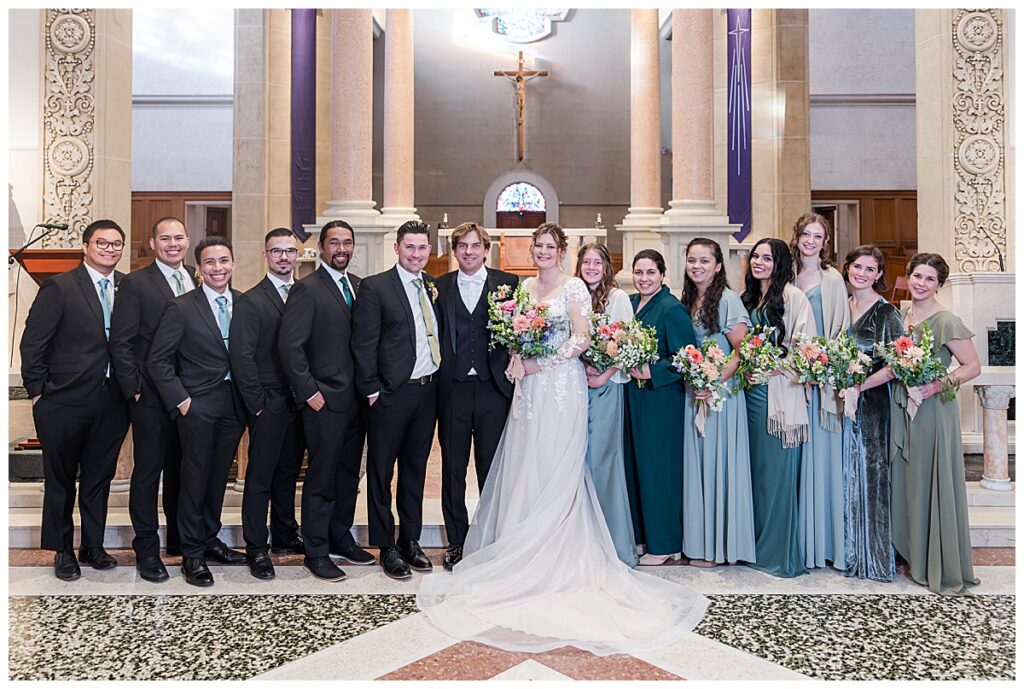 Bridal Party at the Immaculata San Diego