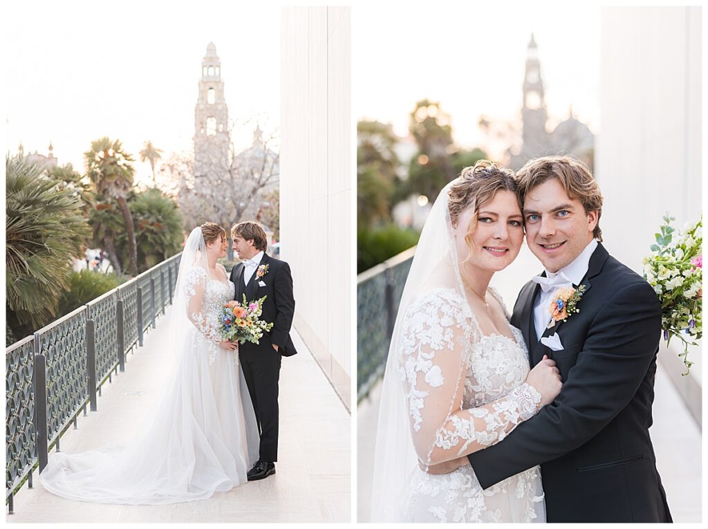 Bride and Groom at the Prado Balboa Park San Diego