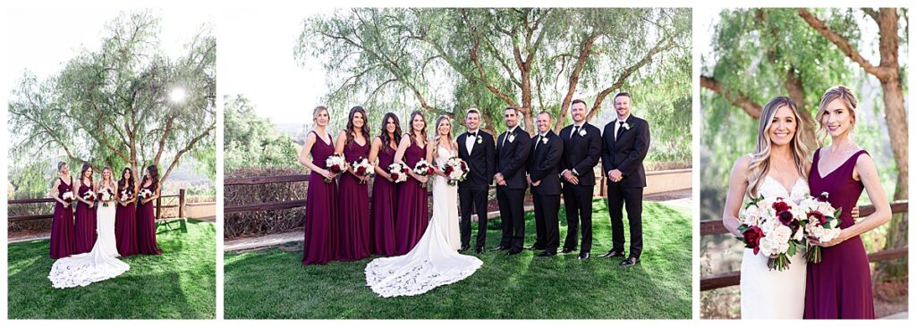 Bridal Party at the San Diego Wedding Venue The Maderas Golf Course
