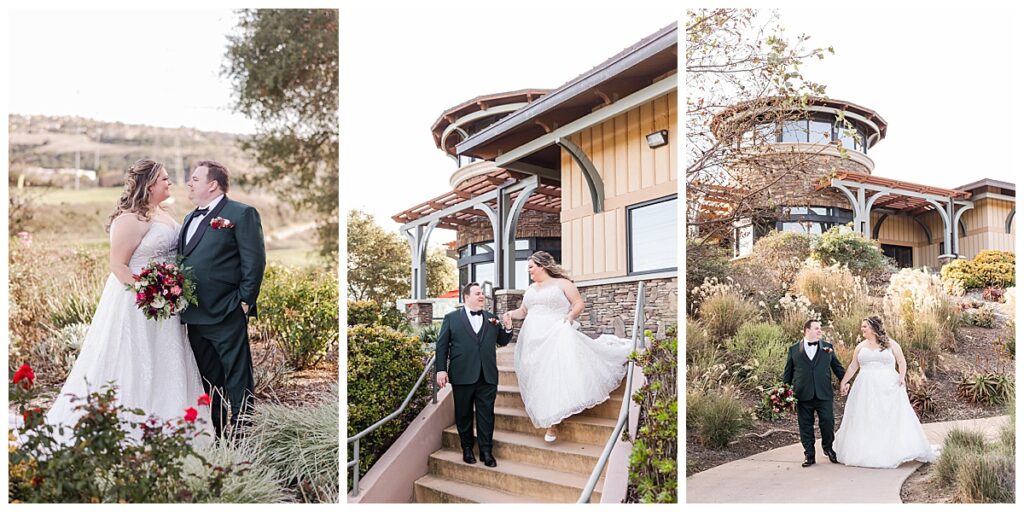 Bride and Groom at the San Diego wedding venue The Crossings at Carlsbad