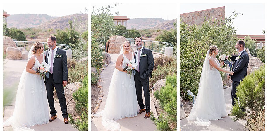 father and daughter at mission trails wedding