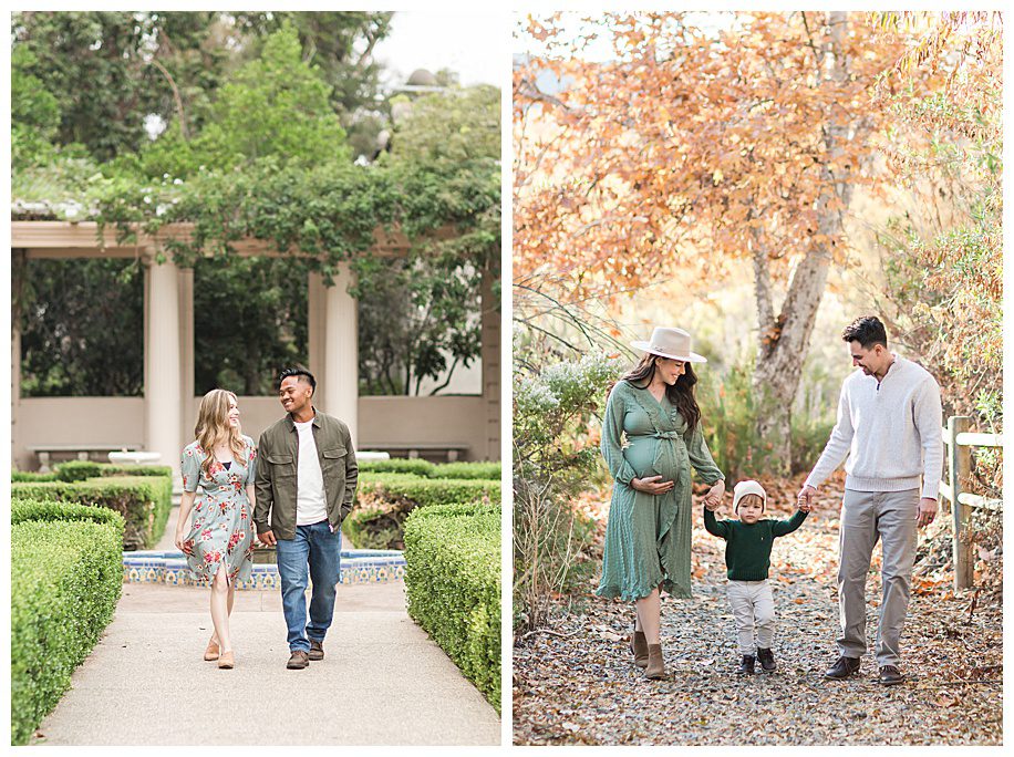 families walking and holding hands