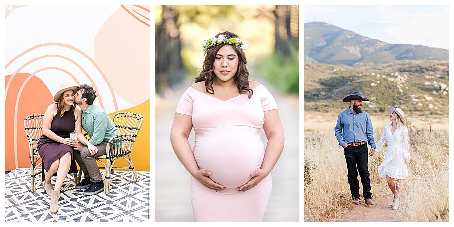 Women wearing hats and a floral crown during their portrait session