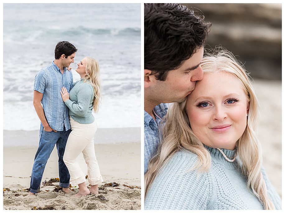 couple hugging at their San Diego Engagement Session
