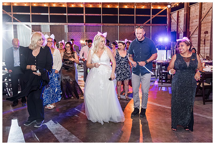 bride dancing with guests at WestWynd Ranch Wedding