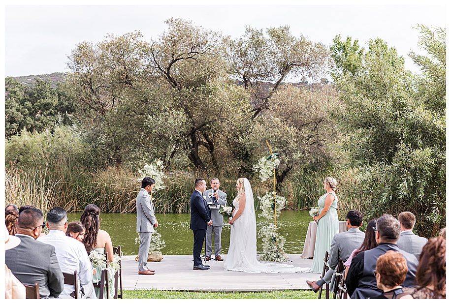 WestWynd Ranch Wedding ceremony with bridal party