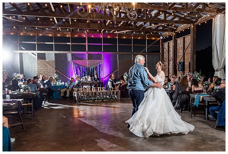 father-daughter dance at a Westwynd Ranch wedding