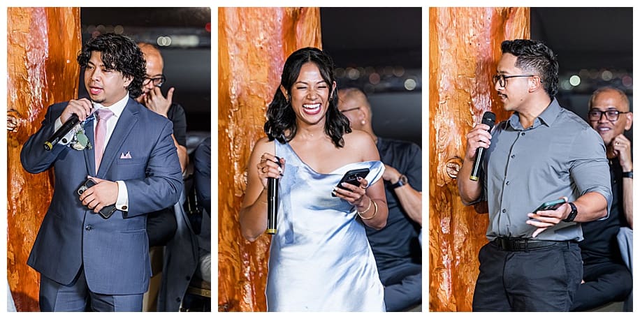 bridal party giving toasts