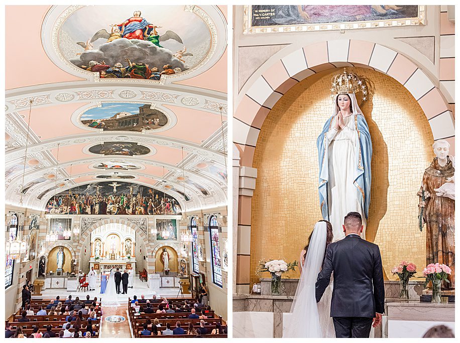 wedding ceremony at Our Lady of the Rosary