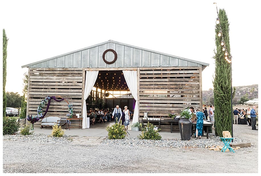 reception in barn at a Westwynd Ranch wedding