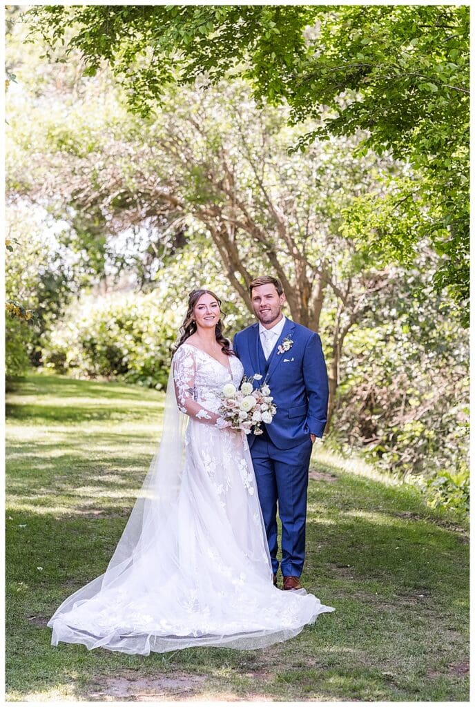 bride and groom portrait at their Sacred Mountain Wedding