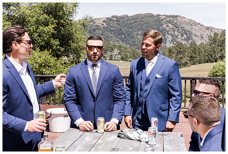 groom and groomsmen before their Sacred Mountain Wedding