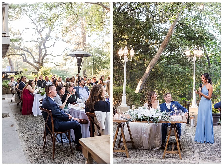 Sacred Mountain Wedding where bride and groom give toasts