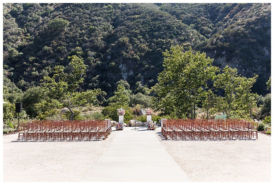 Enchanted Hills Estate Wedding reception area