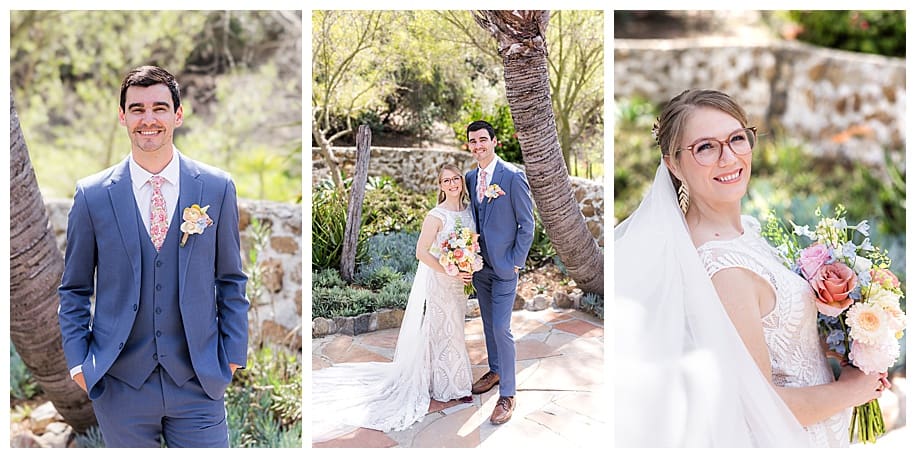 bride and groom portraits before wedding