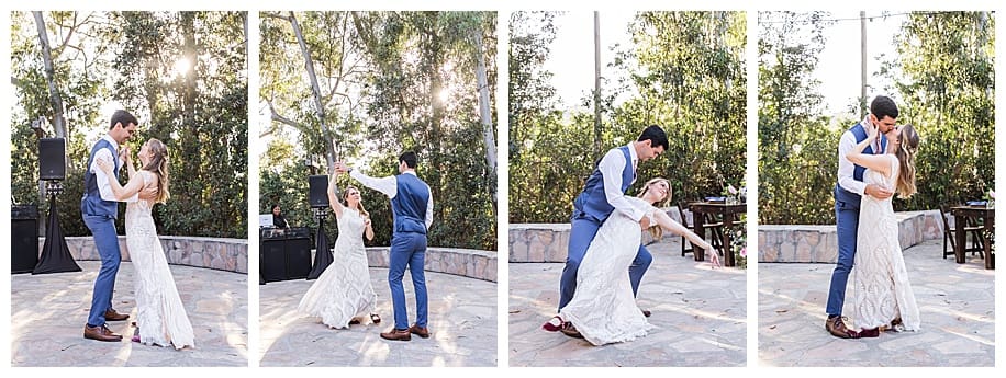 bride and groom dancing at their wedding