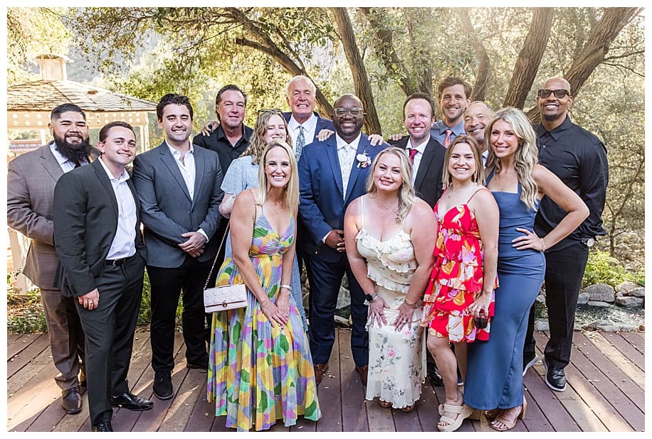 groom and guests at cocktail hour